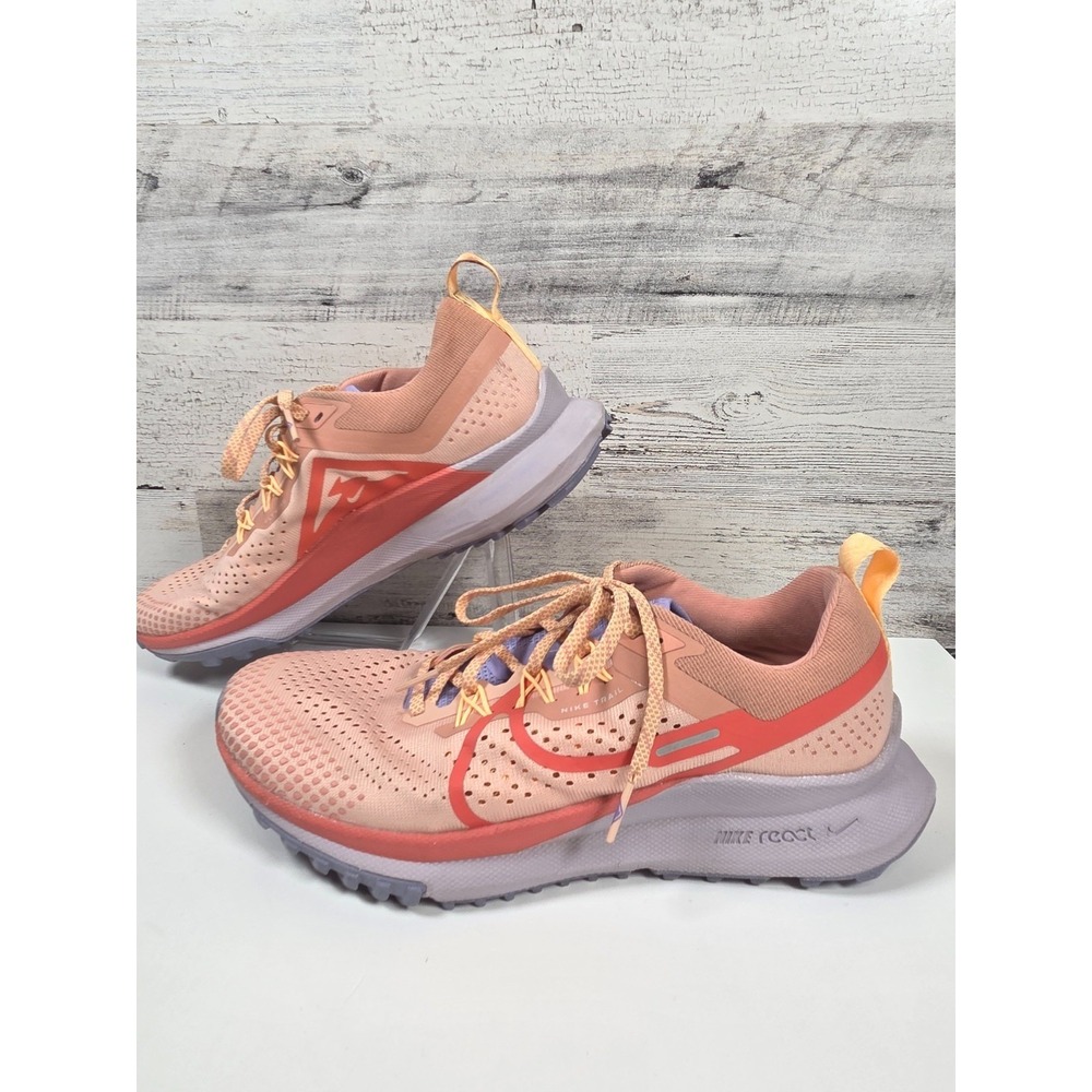 Nike React Pegasus Trail 4 Shoes Womens Size 9 Peach Hiking Sneaker‎ DJ6159-800